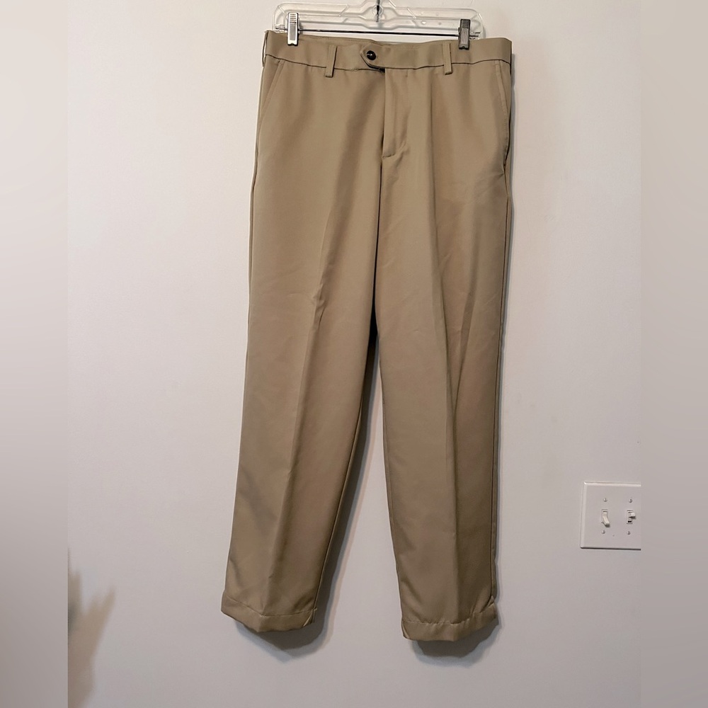 Izod Men’s Khaki Classic Golf Pants Slacks